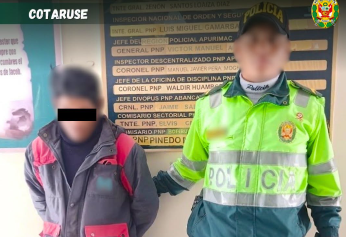 COTARUSE: DETIENEN A HOMBRE ACUSADO DE INTENTAR MATAR A SUS DOS HIJAS Y AGREDIR A SU CONVIVIENTE